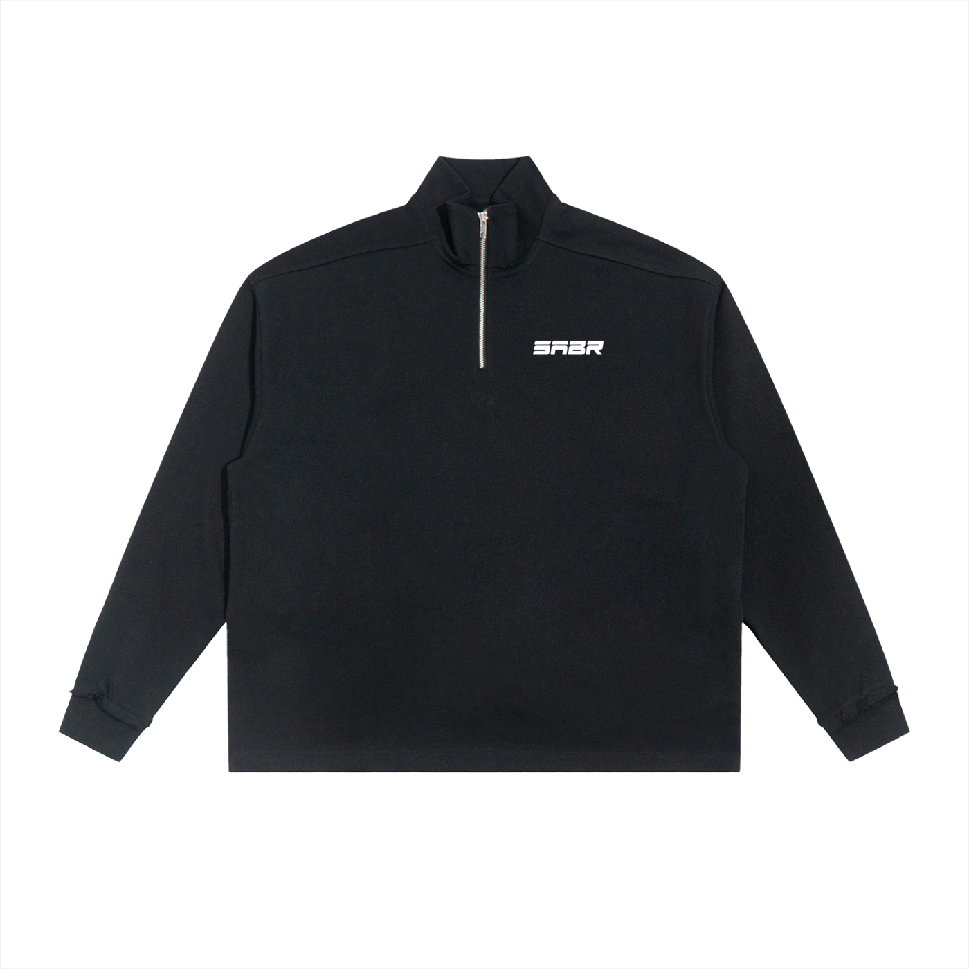 Half-Zip Rolled Edge Fleece Sweatshirt