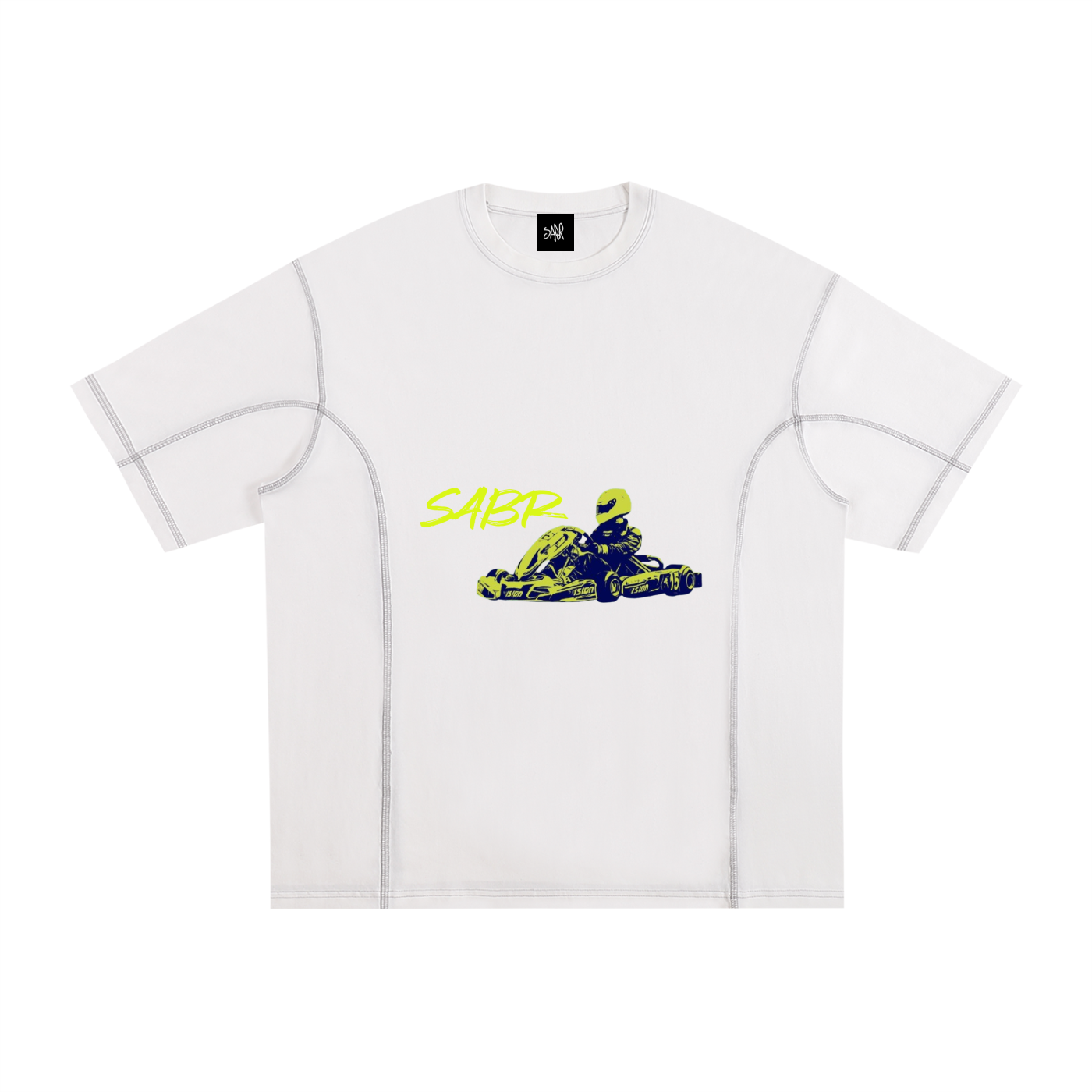 Streetwear Contrast-Stitched Cotton T-Shirt