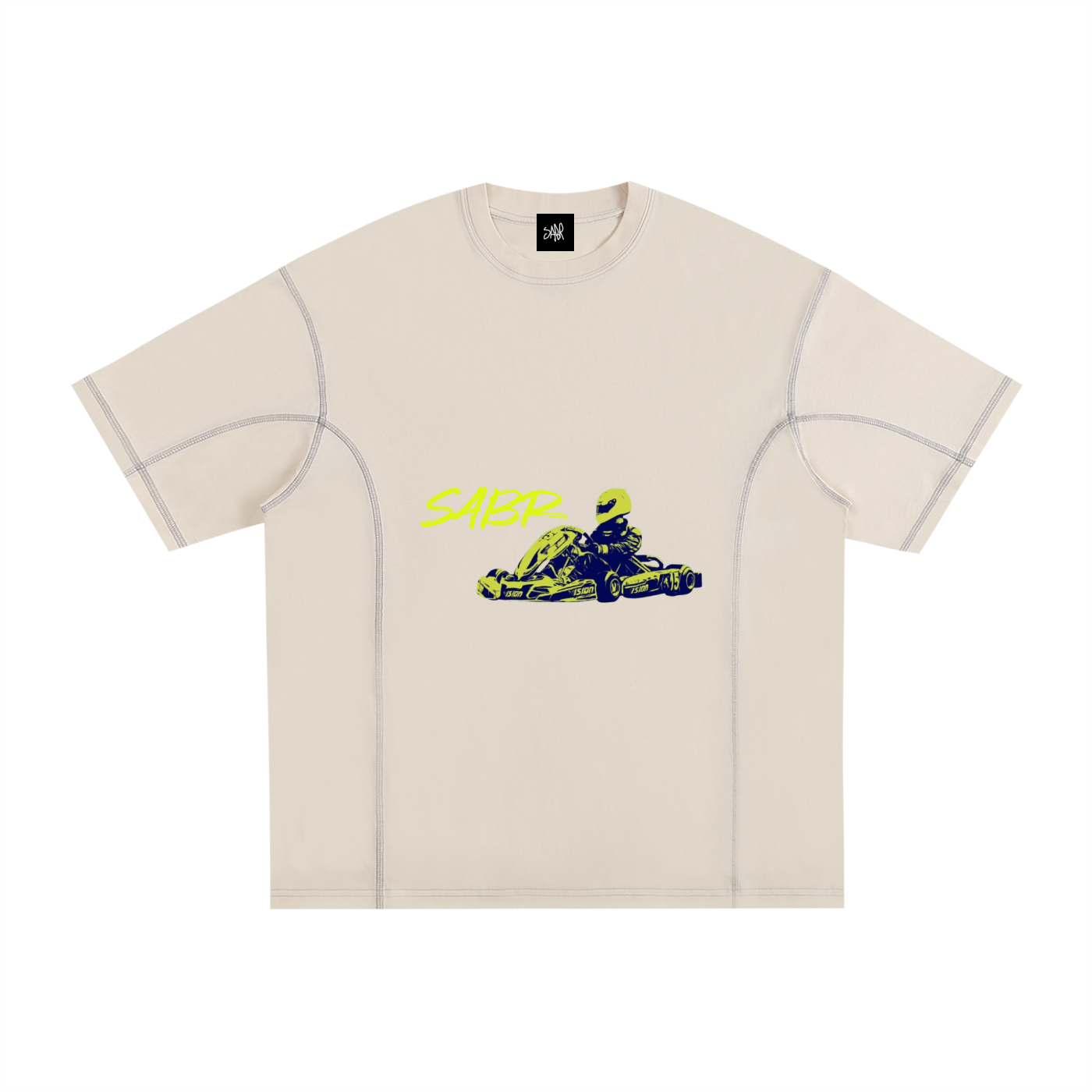 Streetwear Contrast-Stitched Cotton T-Shirt